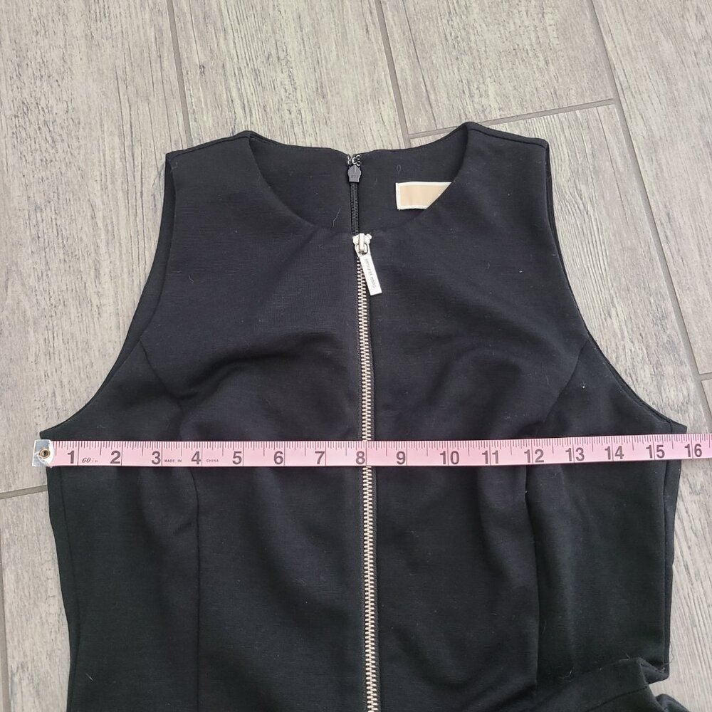 Michael Michael Kors Sleeveless Zip-Front Fit & Flare Dress Black Size 2 - Picture 7 of 13